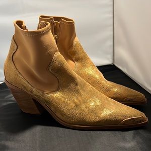 Free People Leather Gold Boots used twice size 41